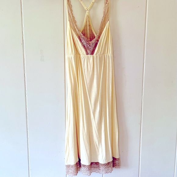 fleur’t Other - FLEUR’T Yellow and Beige slip dress/ nightgown size Small